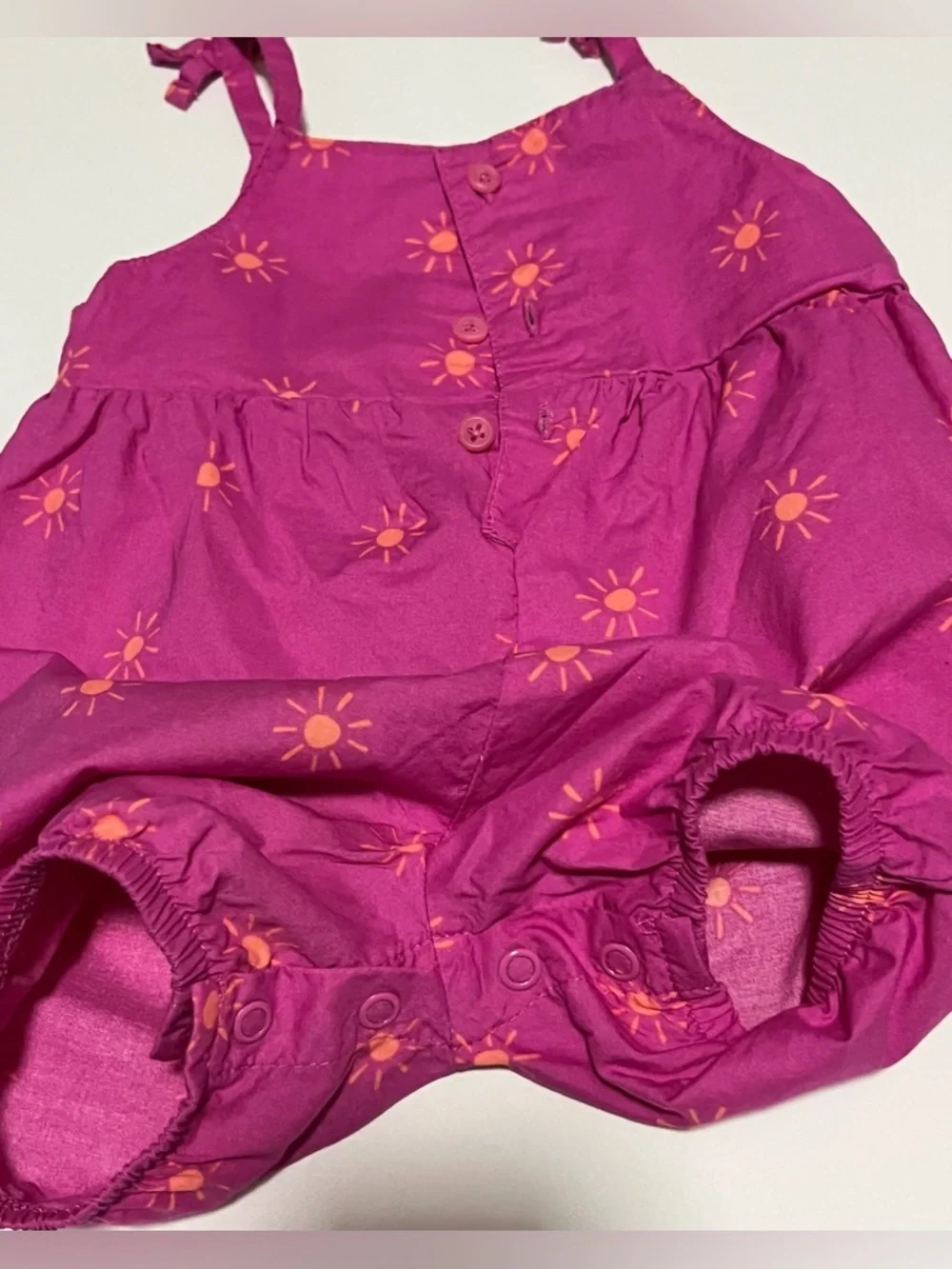 Carter’s Baby Girl Romper Pink Sun Print 3M